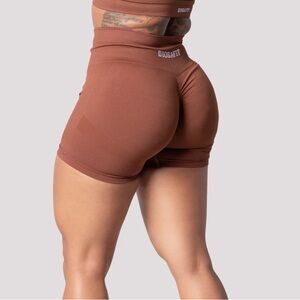 Diosafit Radiant Short Shorts (4") Brown Size XXL Booty Contour Ribbed